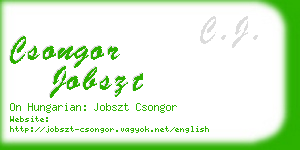 csongor jobszt business card